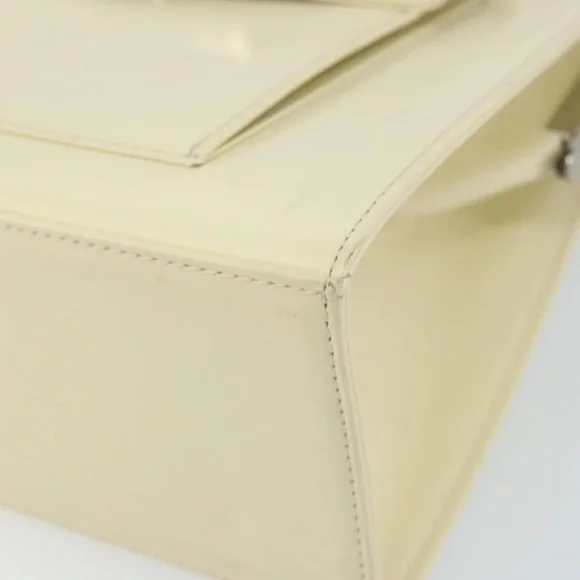 Yves Saint Laurent Cream Leather Hand Bag - Picture 9 of 12